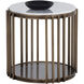 Naxos 22.5 X 22 inch White / Rustic Bronze Side Table